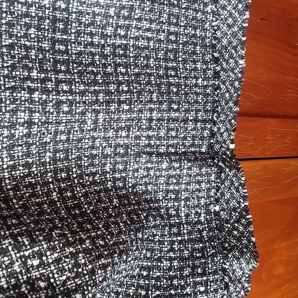 Ellen Tracy waist length jacket, b/w, subtle silver thread, L - Picture 3 of 3